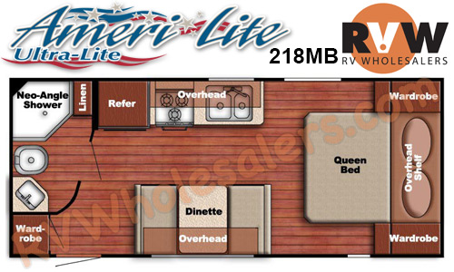 Click here to see the New 2015 AmeriLite 218MB Travel Trailer by Gulf Stream at RVNation.us