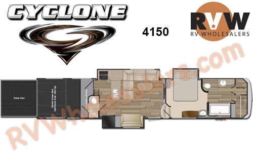 Click here to see the New 2015 Cyclone 4150 Toy Hauler Fifth Wheel by Heartland RV at RVNation.us