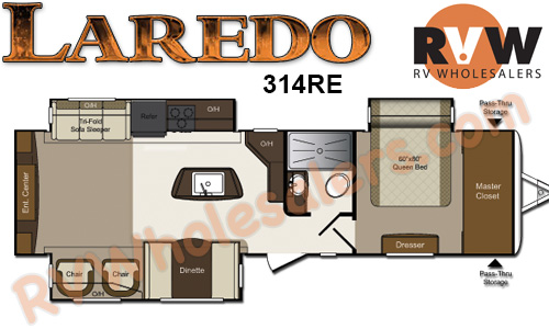 Click here to see the New 2015 Laredo 314RE Travel Trailer by Heartland RV at RVNation.us