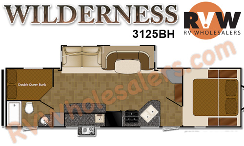 Click here to see the New 2015 Wilderness 3125BH Travel Trailer by Heartland RV at RVNation.us