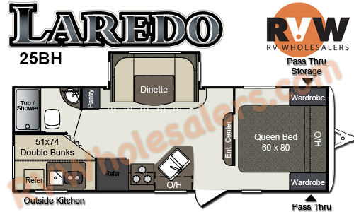 Click here to see the New 2015 Laredo LHT 25BH Travel Trailer by Keystone RV at RVNation.us