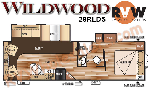 Click here to see the New 2015 Wildwood 28RLDS Travel Trailer by Forest River at RVNation.us