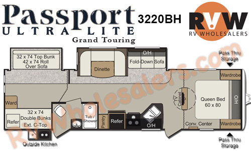 Click here to see the New 2015 Passport GT 3220BH Travel Trailer by Keystone RV at RVNation.us