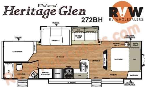 Click here to see the New 2015 Heritage Glen 272BH Travel Trailer by Forest River at RVNation.us