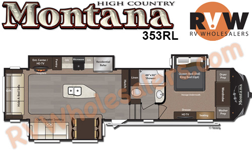 Click here to see the New 2015 Montana High Country 353RL Fifth Wheel by Keystone RV at RVNation.us