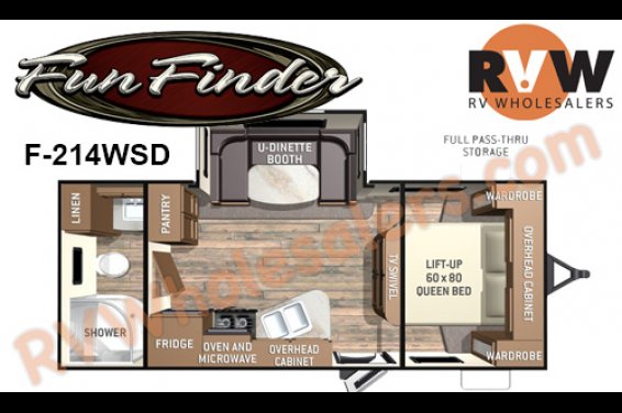 Click here to see the New 2015 Fun Finder F-214WSD Travel Trailer by Cruiser RV at RVNation.us