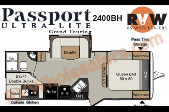 Click here to see the New 2015 Passport GT 2400BH Travel Trailer by Keystone RV at RVNation.us