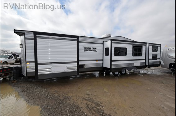 Click here to see the New 2015 Wildwood DLX 426-2B Park Trailer by Forest River at RVNation.us