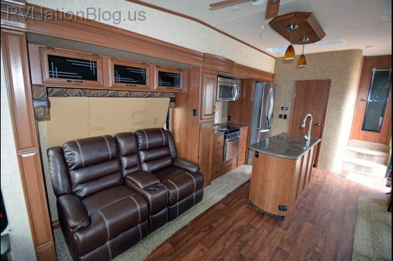 Click here to see the New 2015 Sandpiper 378FB Fifth Wheel by Forest River at RVNation.us