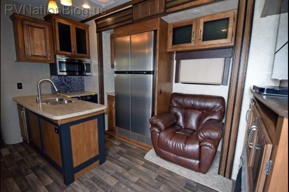 Click here to see the New 2015 Raptor 405TS Toy Hauler Fifth Wheel by Keystone RV at RVNation.us