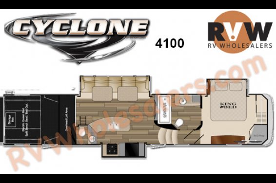 Click here to see the New 2015 Cyclone 4100 Toy Hauler Fifth Wheel by Heartland RV at RVNation.us