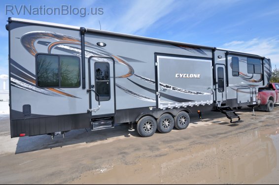 Click here to see the New 2015 Cyclone 4200 Toy Hauler Fifth Wheel by Heartland RV at RVNation.us