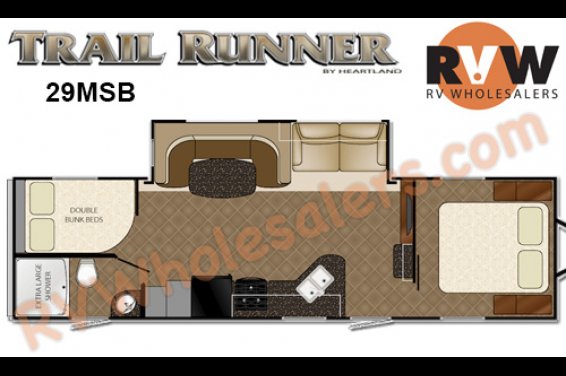 Click here to see the New 2016 Trail Runner 29MSB Travel Trailer by Heartland RV at RVNation.us