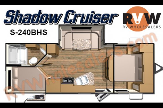 Click here to see the New 2016 Shadow Cruiser S-240BHS Travel Trailer by Cruiser RV at RVNation.us