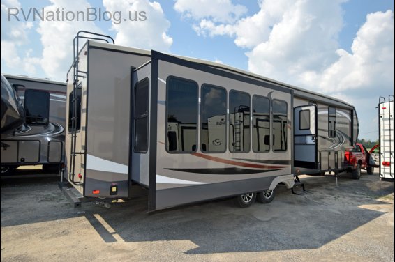 Click here to see the New 2016 Sandpiper 355RE Fifth Wheel by Forest River at RVNation.us