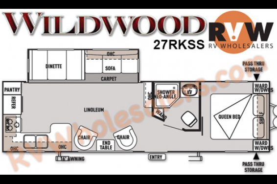 Click here to see the New 2016 Wildwood 27RKSS Travel Trailer by Forest River at RVNation.us