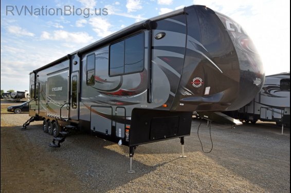 Click here to see the New 2015 Cyclone 4200 Toy Hauler Fifth Wheel by Heartland RV at RVNation.us