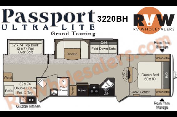 Click here to see the New 2016 Passport GT 3220BH Travel Trailer by Keystone RV at RVNation.us
