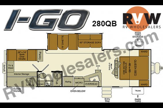 Click here to see the New 2016 I-GO 280QB Travel Trailer by EverGreen RV at RVNation.us