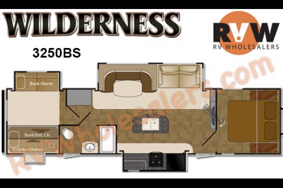 Click here to see the New 2016 Wilderness 3250BS Travel Trailer by Heartland RV at RVNation.us