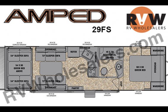 Click here to see the New 2016 Amped 29FS Toy Hauler Travel Trailer by EverGreen RV at RVNation.us