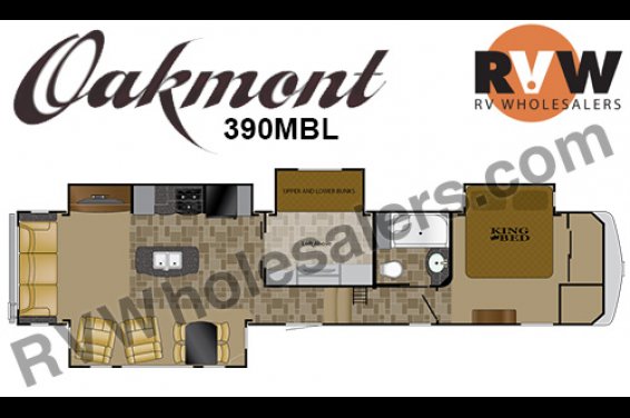 Click here to see the New 2016 Oakmont 390MBL Fifth Wheel by Heartland RV at RVNation.us