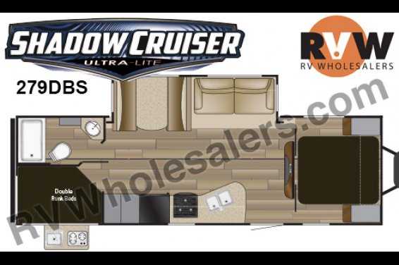 Click here to see the New 2016 Shadow Cruiser 279DBS Travel Trailer by Cruiser RV at RVNation.us