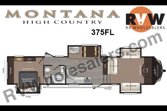 Click here to see the New 2016 Montana High Country 375FL Fifth Wheel by Keystone RV at RVNation.us