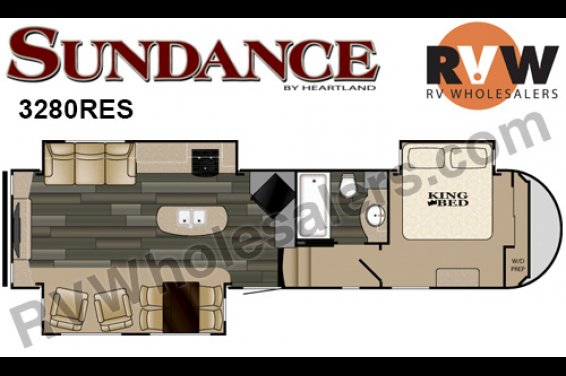 Click here to see the New 2016 Sundance 3280RES Fifth Wheel by Heartland RV at RVNation.us