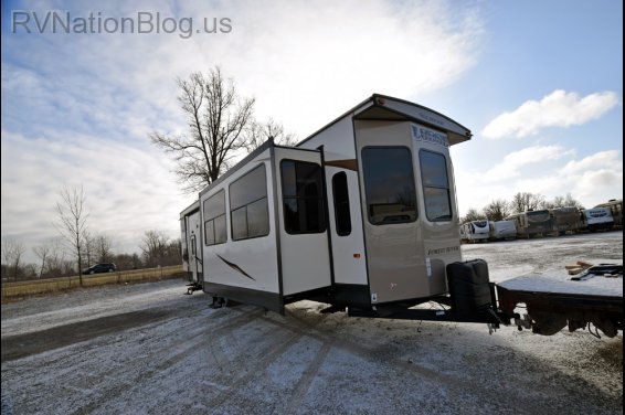 Click here to see the New 2016 Wildwood Lodge 4092BFL Park Trailer by Forest River at RVNation.us