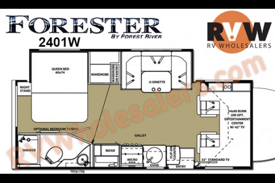 Click here to see the New 2016 Forester MBS 2401W Motorhome by Forest River at RVNation.us