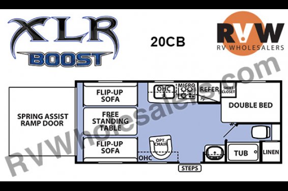 Click here to see the New 2016 XLR Boost 20CB Toy Hauler Travel Trailer by Forest River at RVNation.us