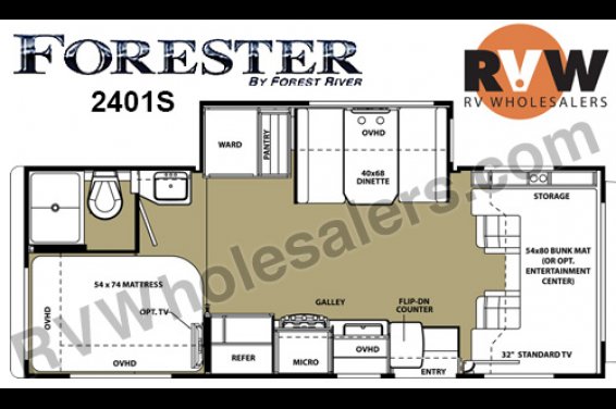 Click here to see the New 2016 Forester MBS 2401S Motorhome by Forest River at RVNation.us