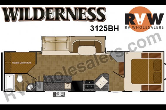 Click here to see the New 2016 Wilderness 3125BH Travel Trailer by Heartland RV at RVNation.us