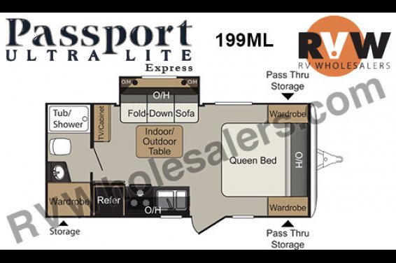 Click here to see the New 2016 Passport Express 199ML Travel Trailer by Keystone RV at RVNation.us