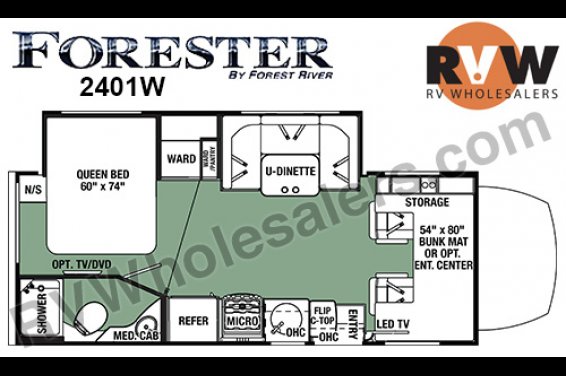 Click here to see the New 2017 Forester MBS 2401W Motorhome by Forest River at RVNation.us