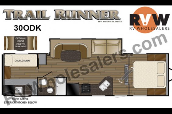 Click here to see the New 2017 Trail Runner 30ODK Travel Trailer by Heartland RV at RVNation.us