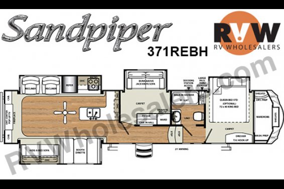 Click here to see the New 2017 Sandpiper 371REBH Fifth Wheel by Forest River at RVNation.us